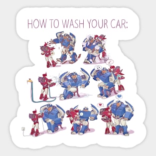 How to wash your car Sticker